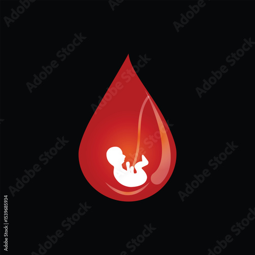 July is Cord Blood Awareness Month. Vector template Design for banner, greeting card, poster, prints, social media post ,flyer , T shirt with background.