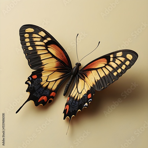 a butterfly on a wall