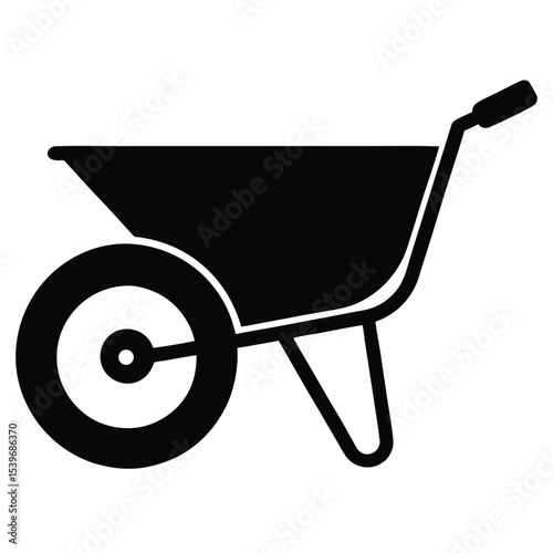  Solid Black Wheelbarrow