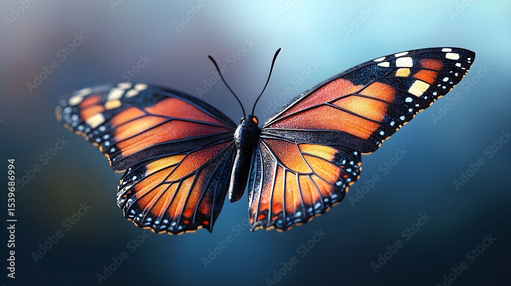 Fototapeta premium a close up of a butterfly flying in the air