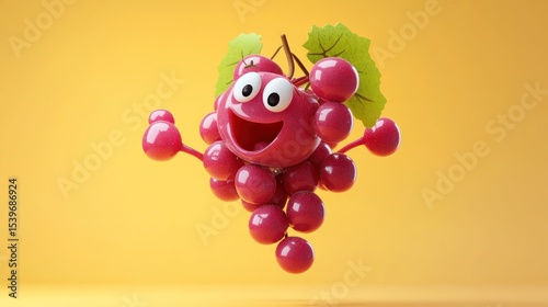 Cheerful 3D grape bunch