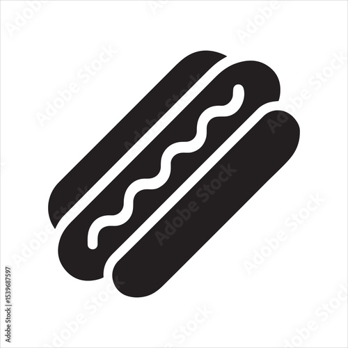 Delicious hot dog illustration vector graphic design