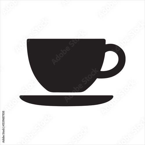 Elegant teacup vector illustration for design projects