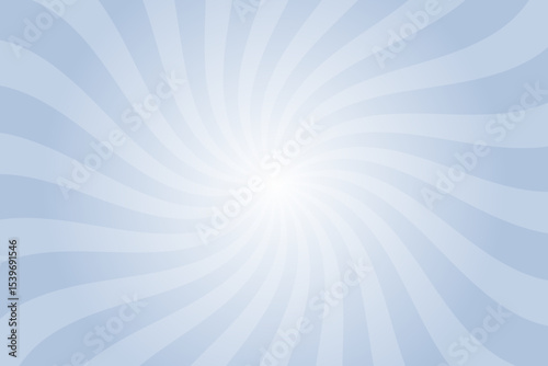 Candy color sunburst background. Abstract blue sunbeams design wallpaper. Colorful spinning lines for template, banner, poster, flyer. Sweet rotating cartoon swirl or whirlpool. Vector backdrop.