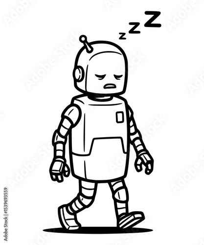 A sleepwalking robot