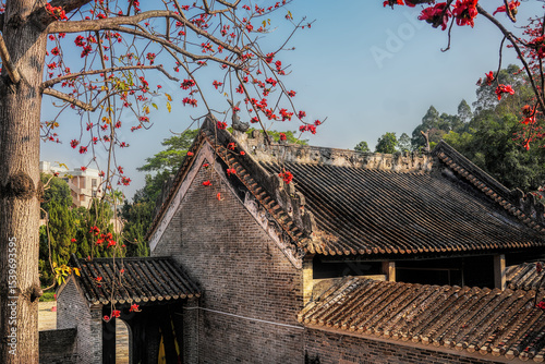 Guangzhou city, Guangdong, China. Chen's Ancestral Hall in Fuyong Village, Shawan Town, Panyu District (built in 1870) has a great history and remains a bright example of Lingnan style.