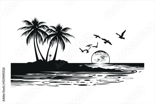 tropical beach with palm trees and hammock, beach, palm, sea, tropical, tree, ocean, sand, island, sky, water, caribbean, travel, paradise, vacation, summer, nature, landscape, palm tree, sun, coconut