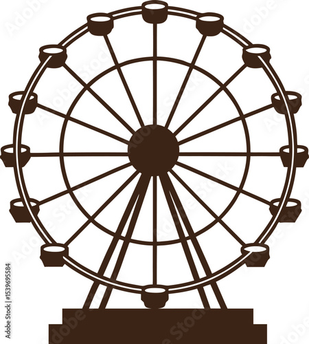 ferris wheel vector illustration, ferris wheel black silhouette vector illustration,ferris wheel graphic