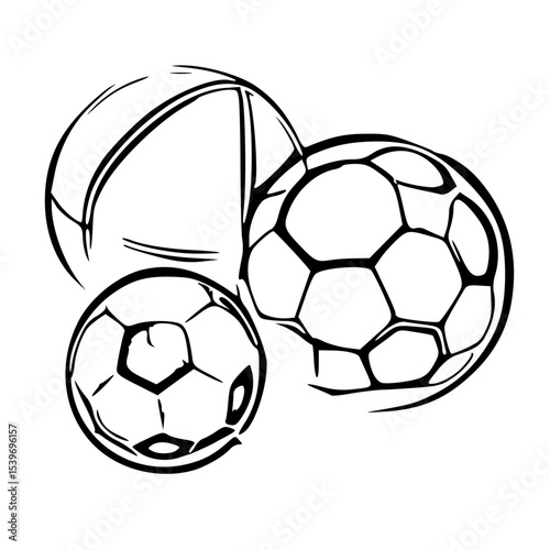 soccer ball vector illustrations 