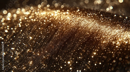 Sparkling curve, golden highlights, rich dark texture
