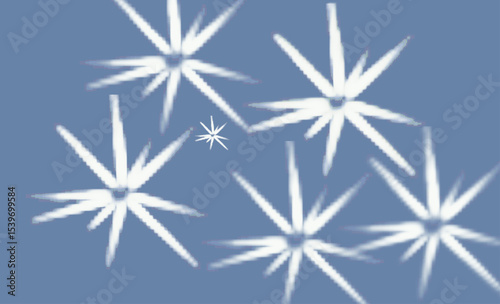 Abstract Snowflake Background with Blue Color Scheme | Minimalist Winter Design for Seasonal Greetings and Festive Marketing