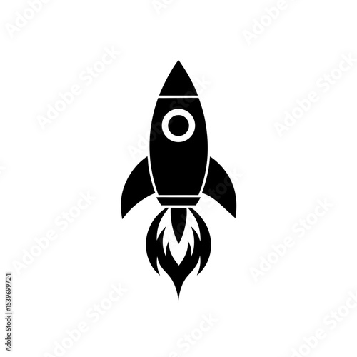 Rocket Engine Flame Icon Vector Flat and Clean Look