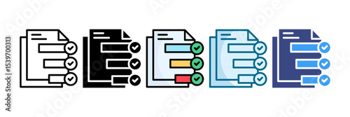 Task Prioritization Icon Set Multiple Style Collection