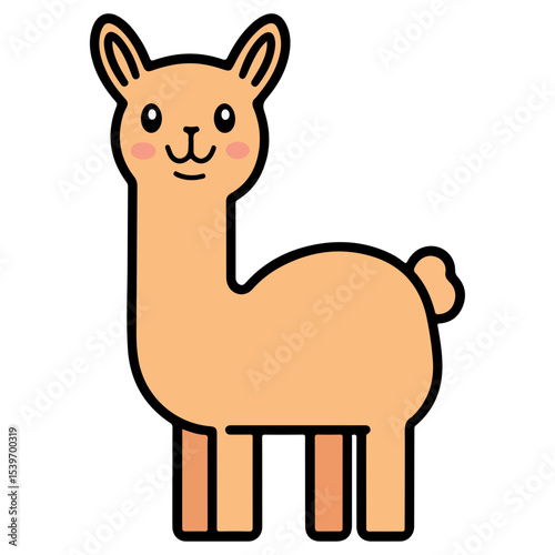 alpaca, animal, vector, transparent background, creature, vicugna pacos, mammal, nature, zoo, cute, wildlife, farm, isolated, icon