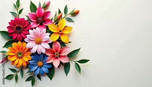 Intricate floral bouquets arranged in precise geometric hexagons , clipart, wallpaper, floral