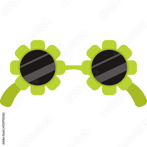 Flower Shape Sunglasses Illustration