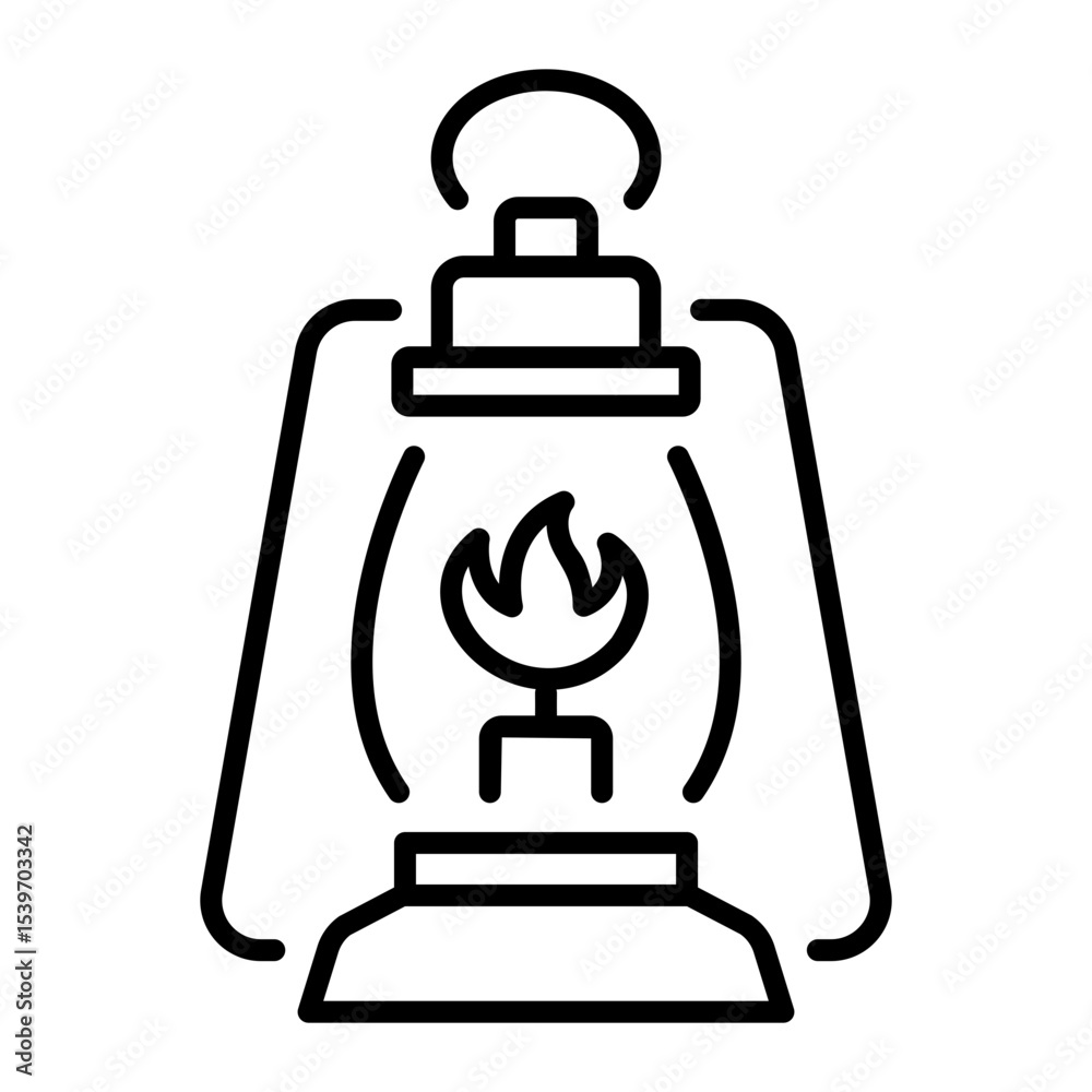 Obraz premium A line style icon showing lantern