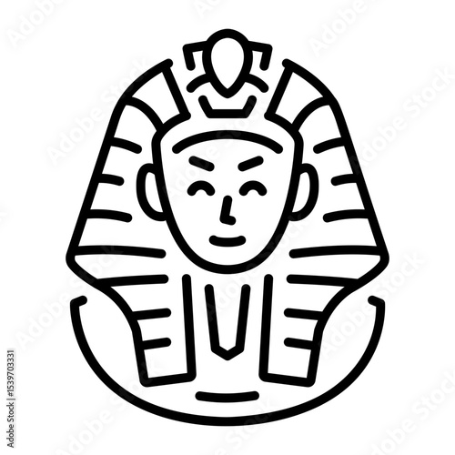 An outline style icon showing egyptian pharaoh