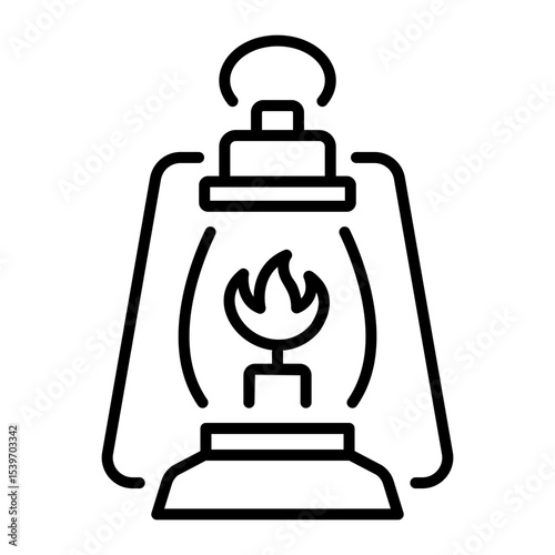 A line style icon showing lantern