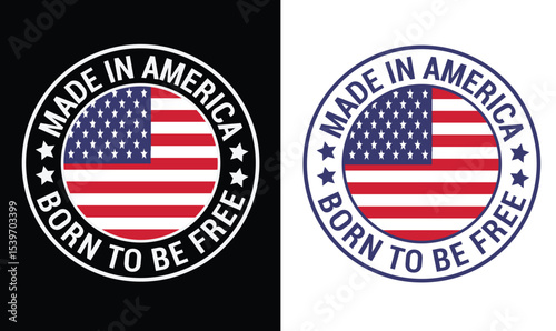 USA Independent day (4th July) vector t shirt design. Fully editable vector graphic and print ready file.	