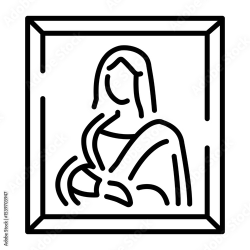 A line style icon showing painting