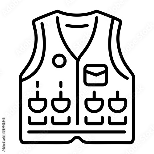 A line style icon showing vest