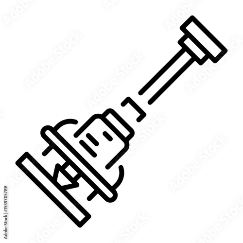 An outline style icon depicting telescopic