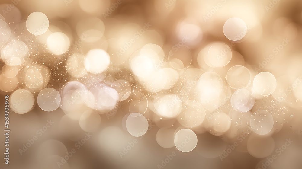 Fototapeta premium Abstract gold bokeh background with soft light and blurred circles