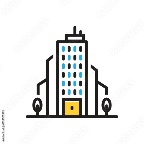 Multi color icon for corporation