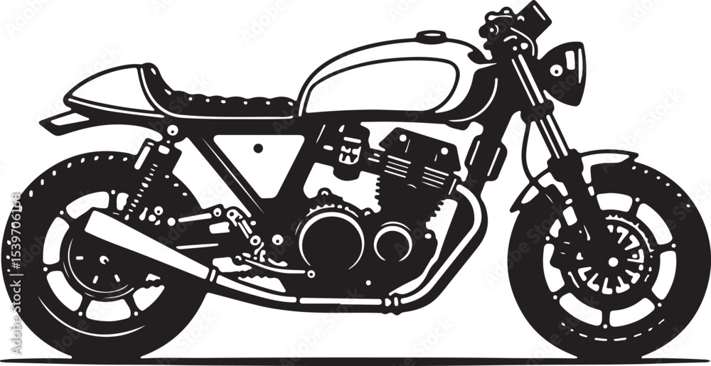 Naklejka premium motorcycle isolated on white background, motorcycle, bike, motorbike, motor, wheel, transport, chopper, transportation, engine, speed, chrome, biker, isolated, cycle, black, ride, wheels, sport, vehic