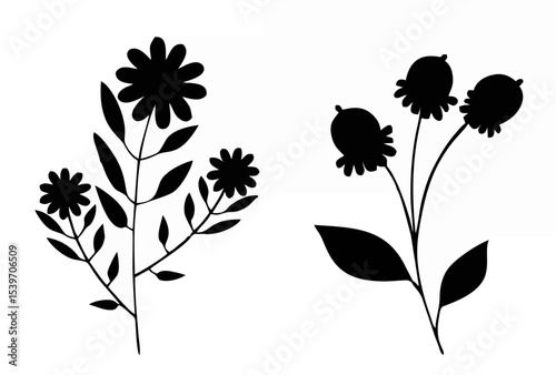 Flower silhouettes.eps
