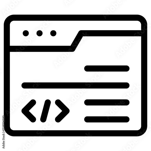 Website Coding line icon