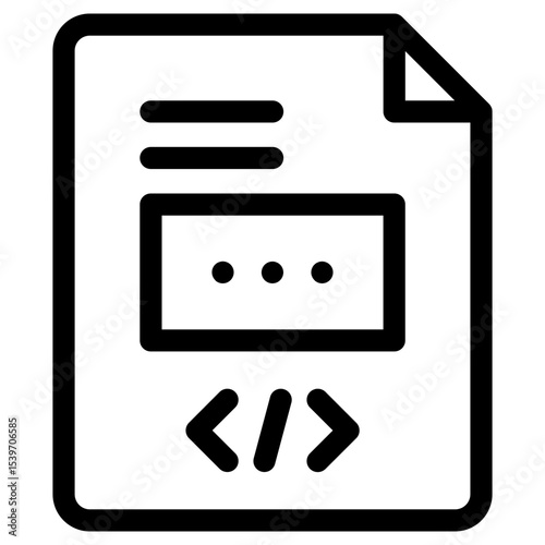Html File line icon