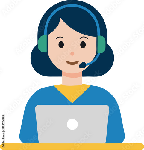 Friendly Female Support Agent Answering Customer Inquiries