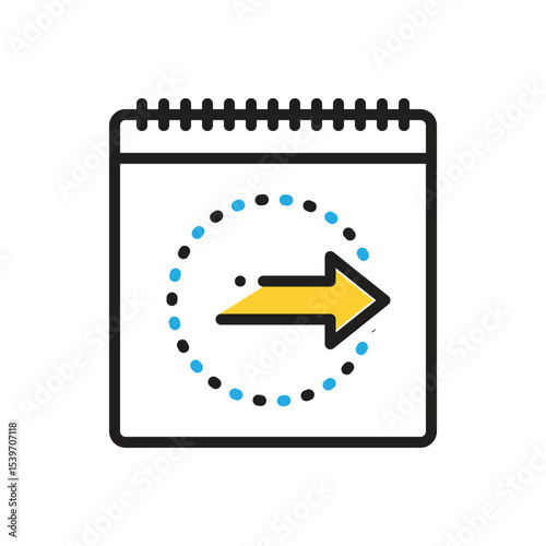 Multi color icon for tomorrow