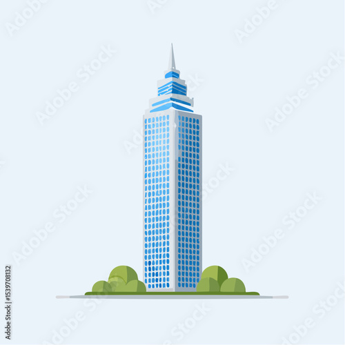 Stunning Skyscraper Illustration Modern Architecture Design