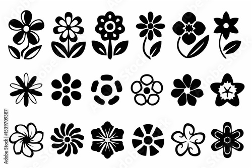 Set of floral elements.eps