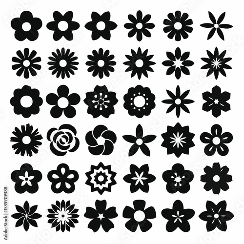 Set of Flower icons.eps