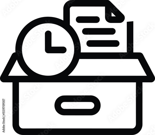Checklist Icon Simple Black and White Clipboard Illustration