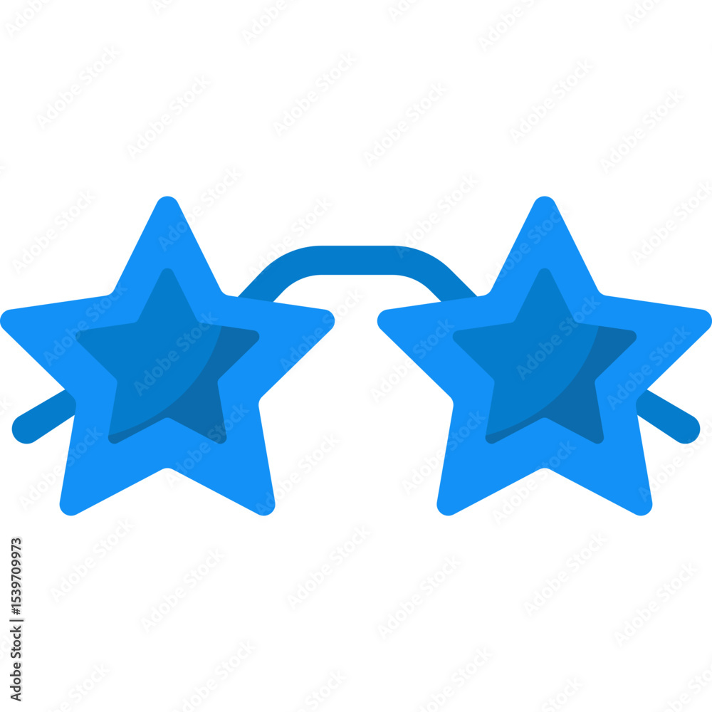 Obraz premium Star Shape Sunglasses Illustration