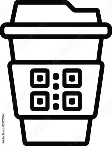 Disposable Coffee Cup Icon Vector EPS Illustration for Design Projects