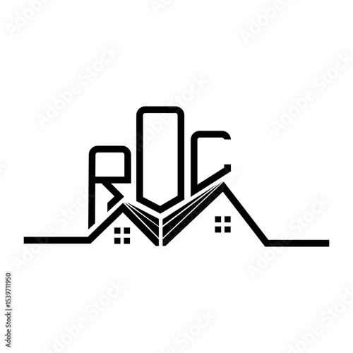 ROL Real State logo design, ROL simple and modern logo. ROL luxurious alphabet design