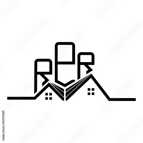 RPR Real State logo design, RPR simple and modern logo. RPR luxurious alphabet design