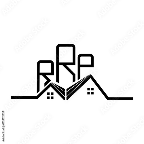 RRP Real State logo design, RRP simple and modern logo. RRP luxurious alphabet design