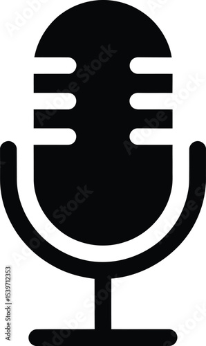 Classic Microphone Icon Vector Illustration, EPS 289