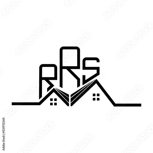 RRS Real State logo design, RRS simple and modern logo. RRS luxurious alphabet design