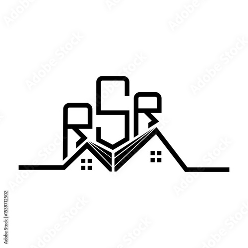 RSR Real State logo design, RSR simple and modern logo. RSR luxurious alphabet design