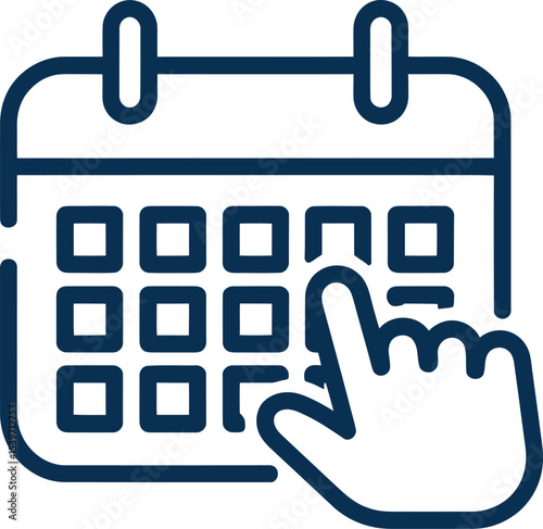 Planning and Scheduling Calendar Icon Design, EPS Vector Illustration