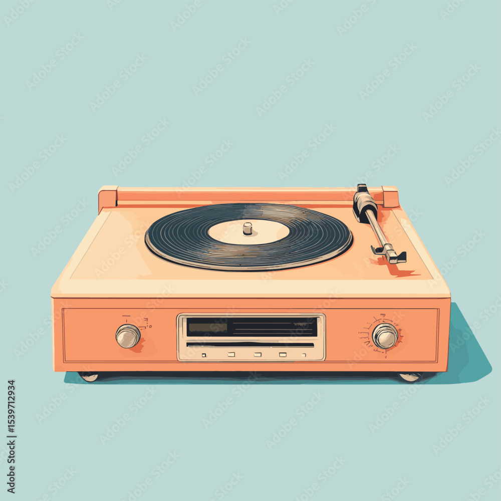 Obraz premium music box, vector style simple color