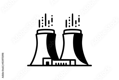 Nuclear Power Plant Vector Illustration